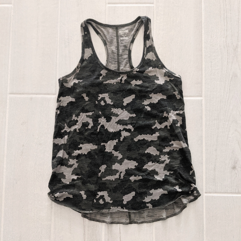 Mossimo Racer Back Camo Patterned Tank Top